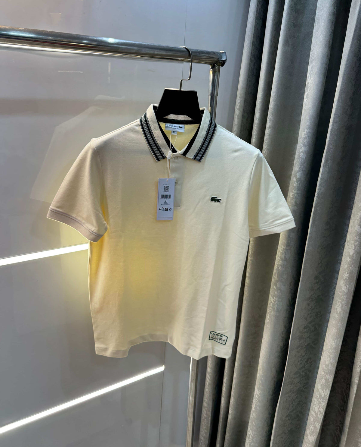 Lacost e Cream Logo Work Premium Classic Polo T-Shirt