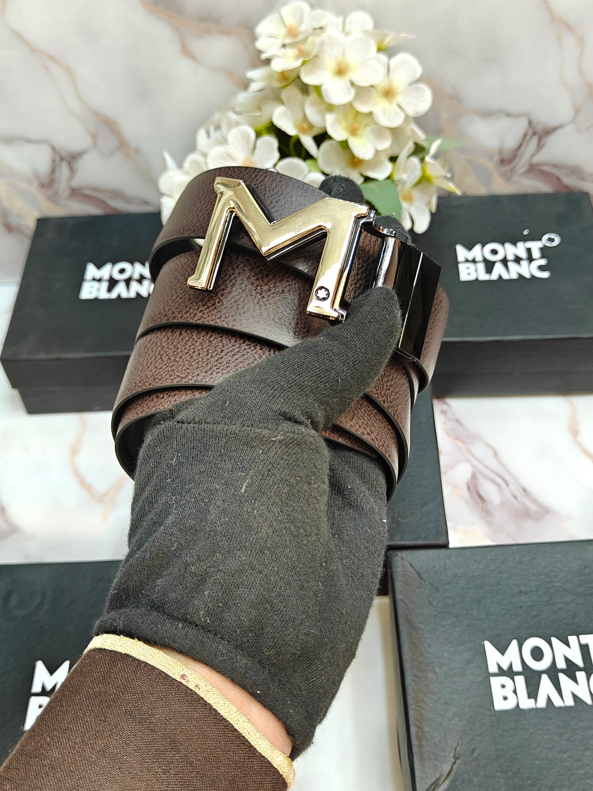 MONT BLANC PREMIUM QUALITY REVERSEABLE BELT WITH OG BOX MB-707