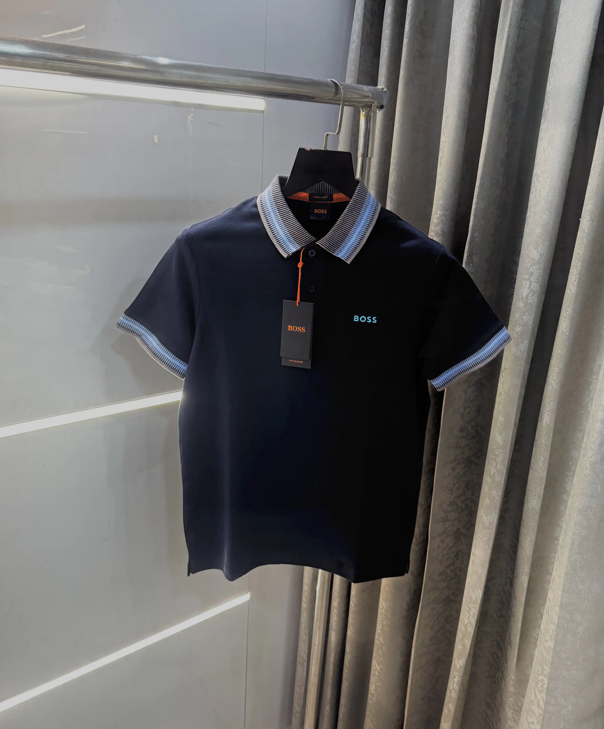 Hugo BoS5 Navy Blue Premium Polo T-Shirt