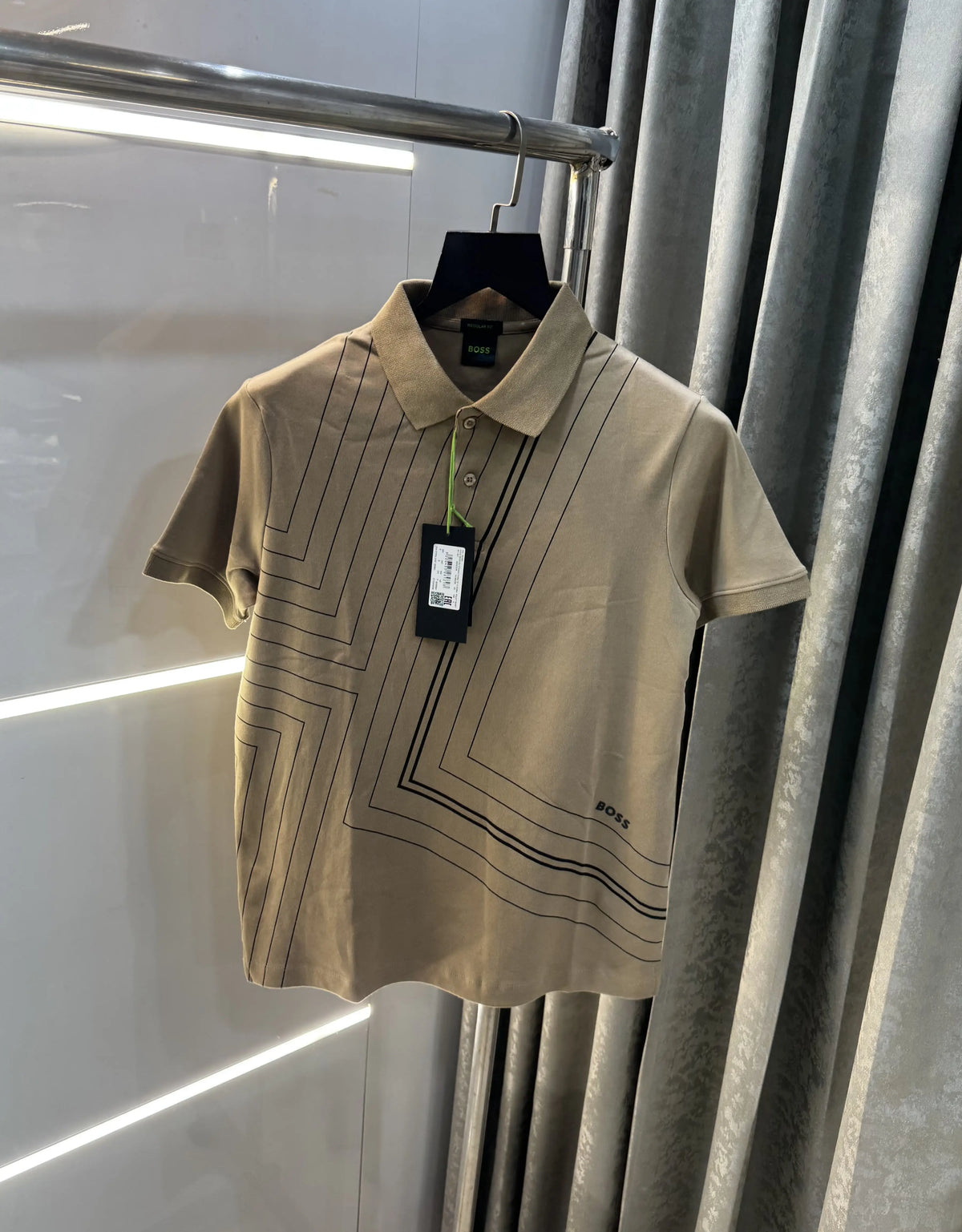 Hugo B0_Ss Beige Logo Work Premium Polo T-Shirt
