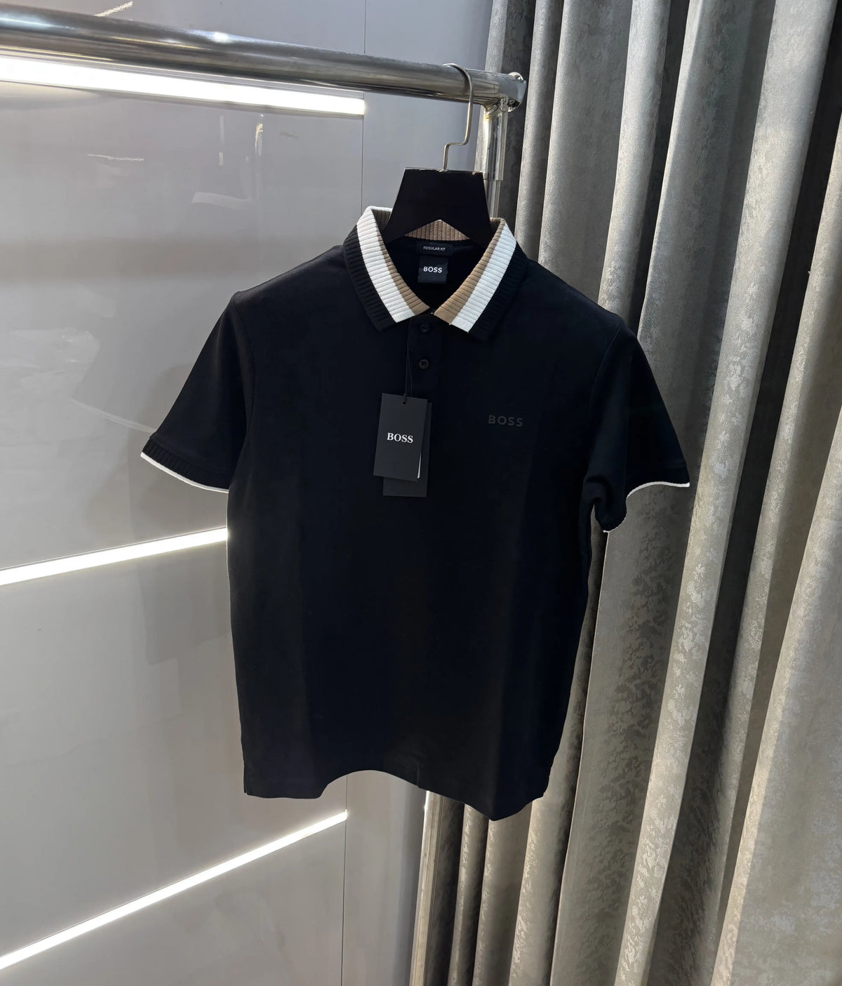 Hugo BO...5S. Black Logo Work Premium Polo T-Shirt