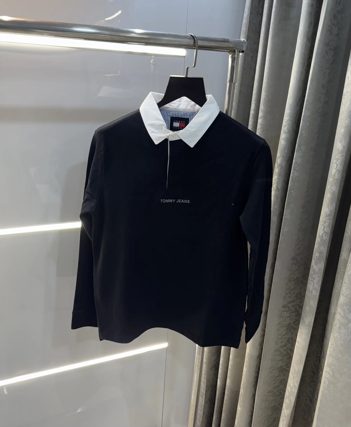 Tomm y Hilfiger Black Premium Full Sleeve Polo T-Shirt