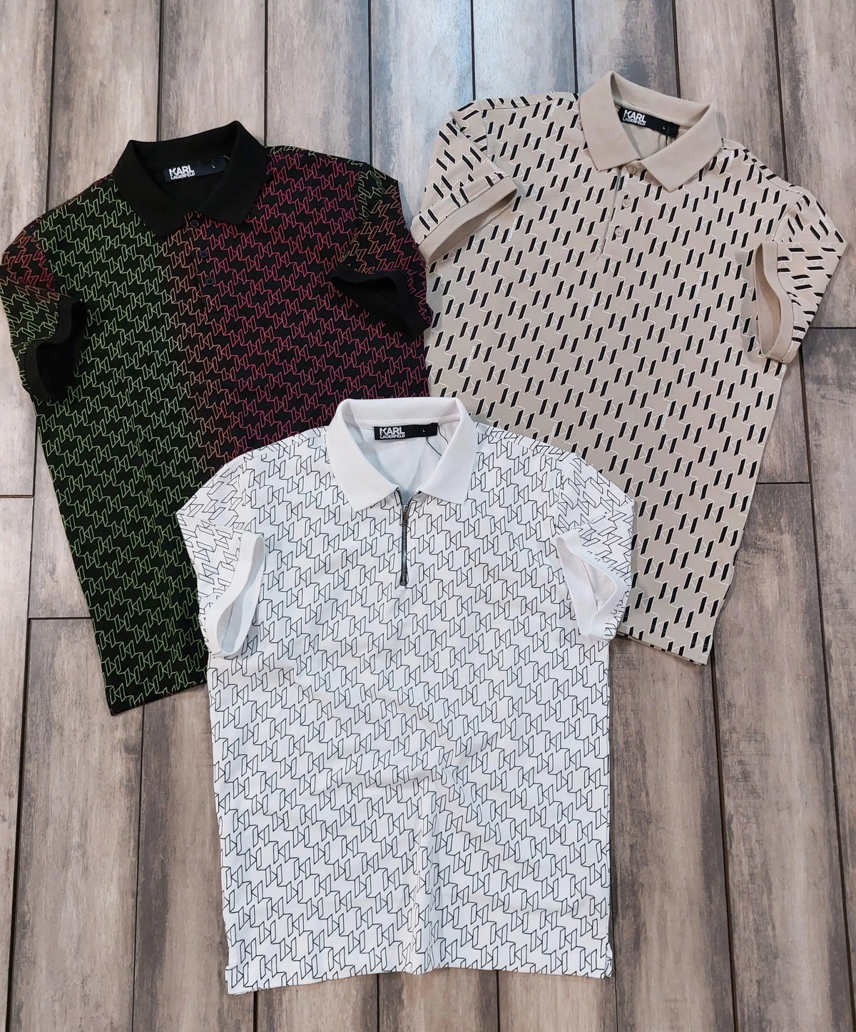 Karl Lagerfled White Imported Polo T-Shirt
