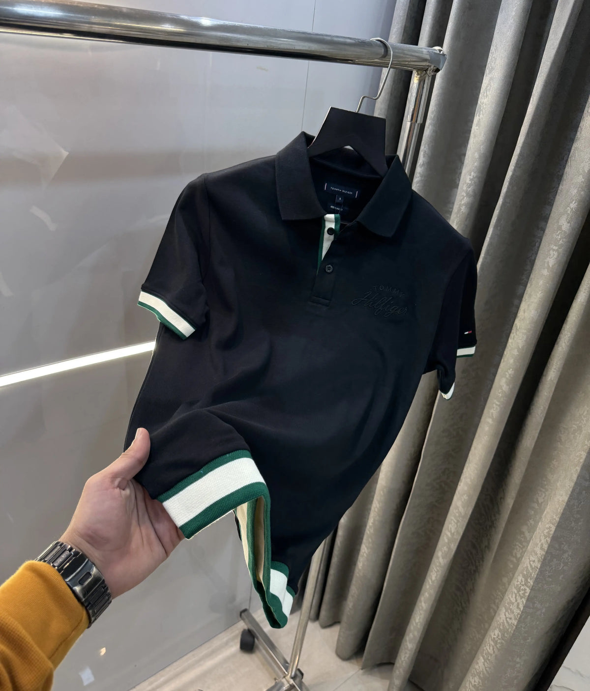 Tommy Hilfiger Black Premium Polo T-Shirt