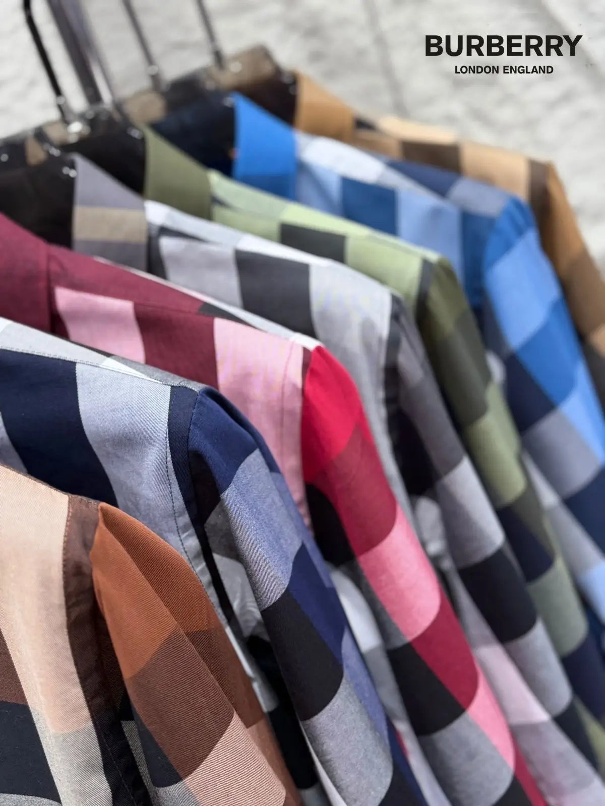Burberr y 3 Beige Checks Premium Shirt With Original Bo_X Packing