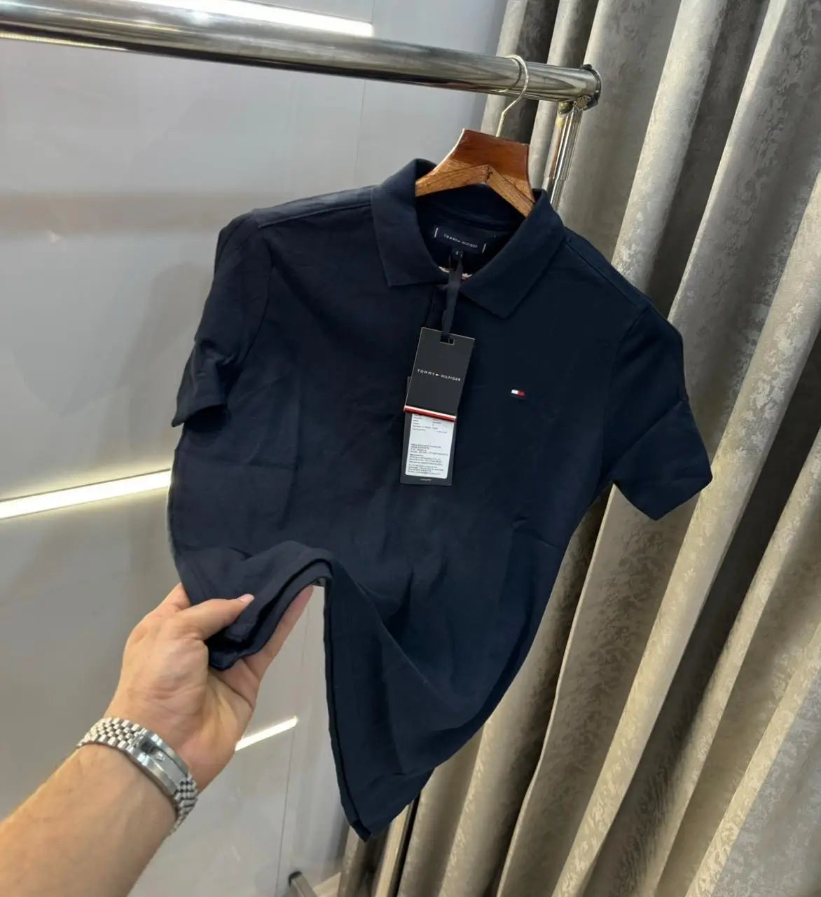 Tommy Hilfiger Navy Blue Logo Work Premium Polo T-Shirt