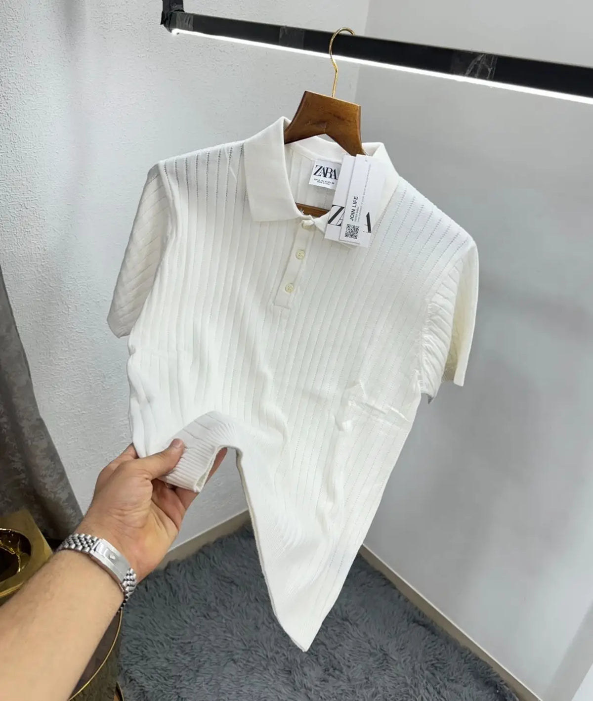 Zar_a White Premium Classic Polo T-Shirt