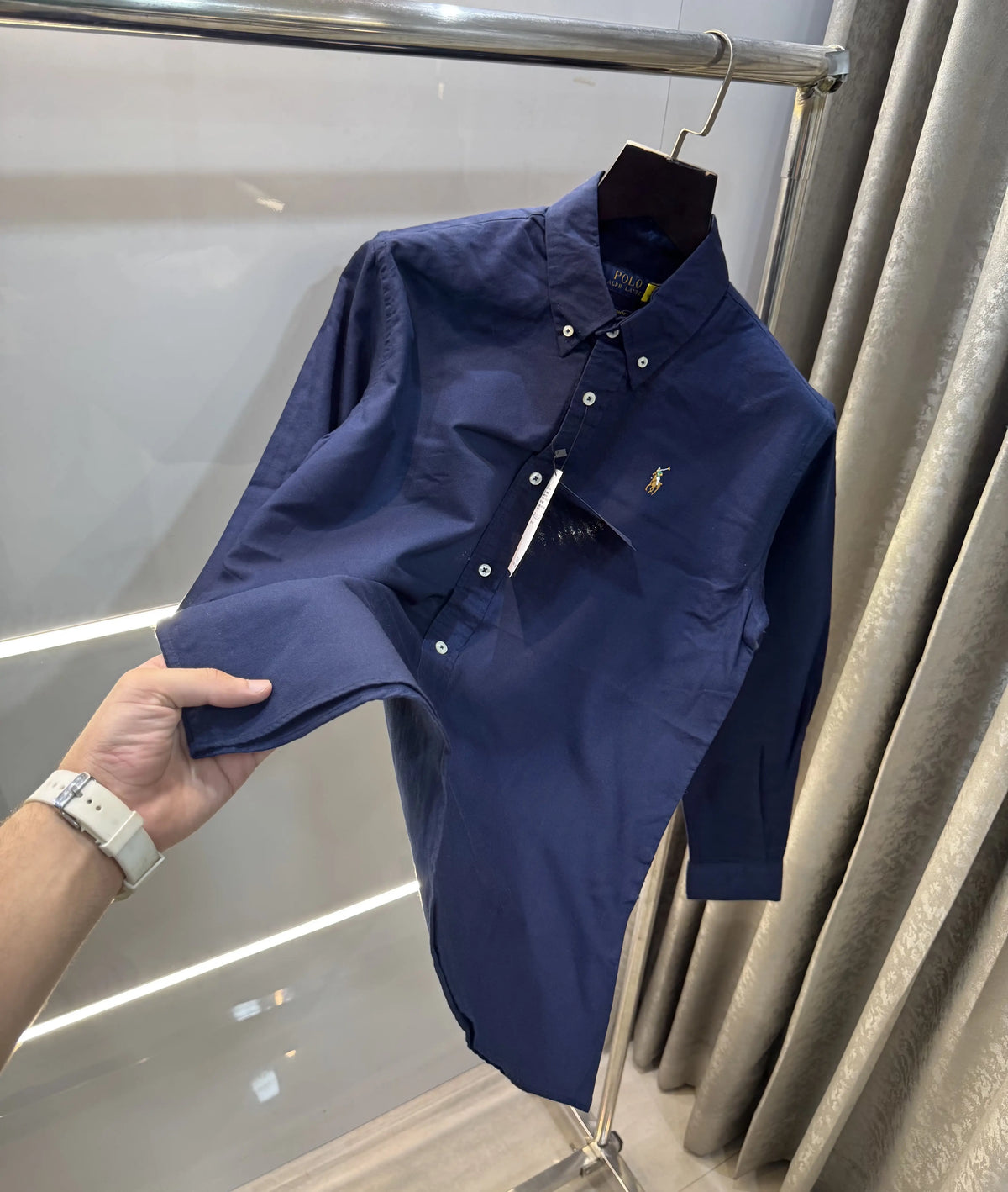 Ralph Lauren Royal Blue Embroidery Logo Classic Shirt