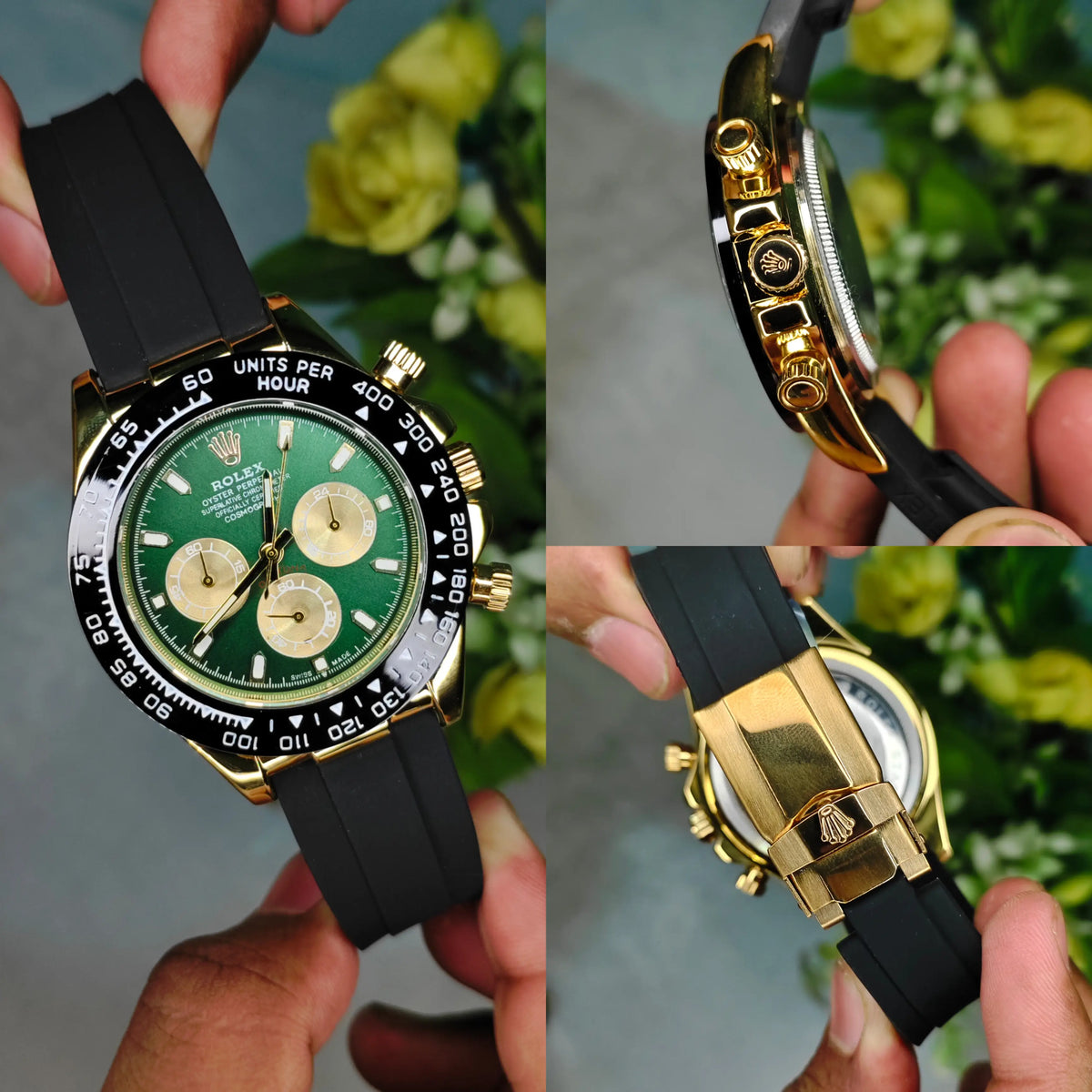 rolex daytona green