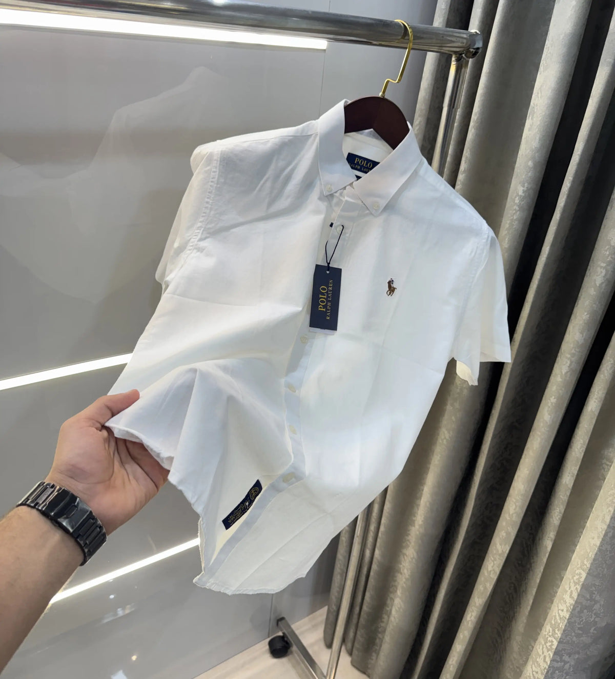 Ralph Lauren White Premium Linen Shirt