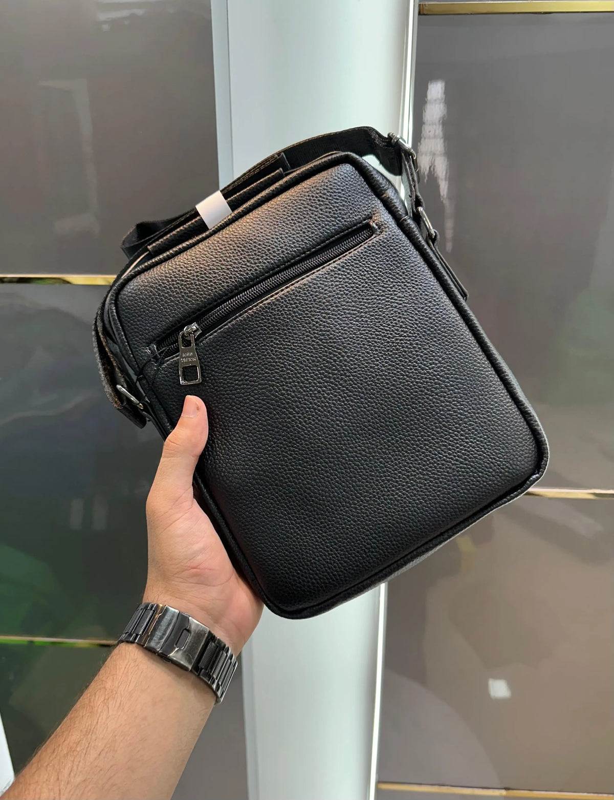 L V Black 002 Premium Imported Cross Body Bag