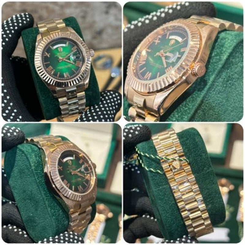 ROLEXX DAY DATE ROSEGOLD QUARTZ ( 062 )