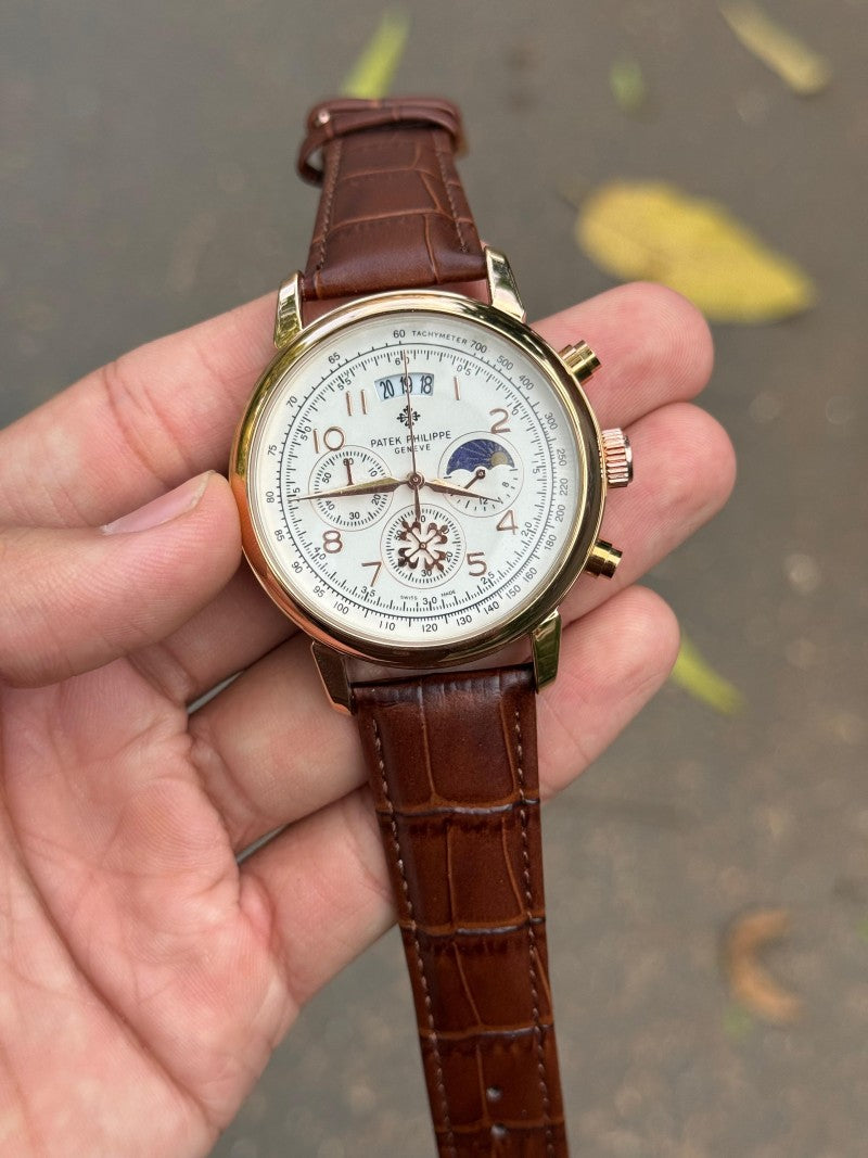 Patek Phillip e Geneve Chronograph Leather