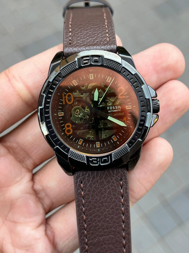 Fossi l Bronson Leather Automatic Digit