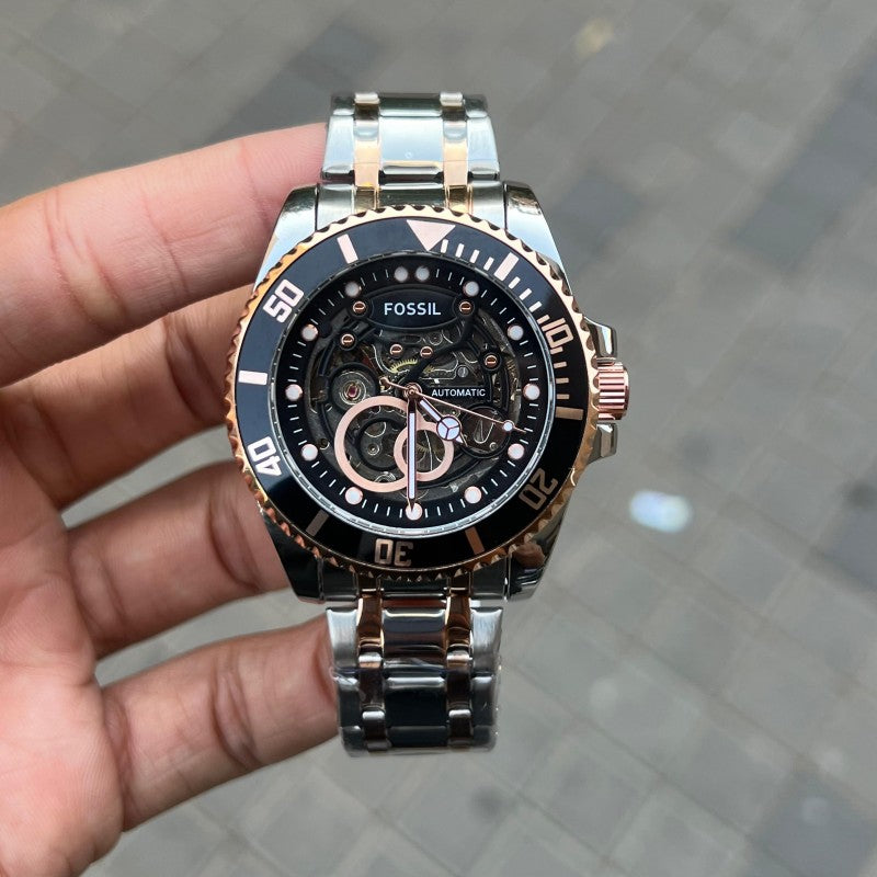 Fossi l FB 01 Automatic Skeleton Two Tone