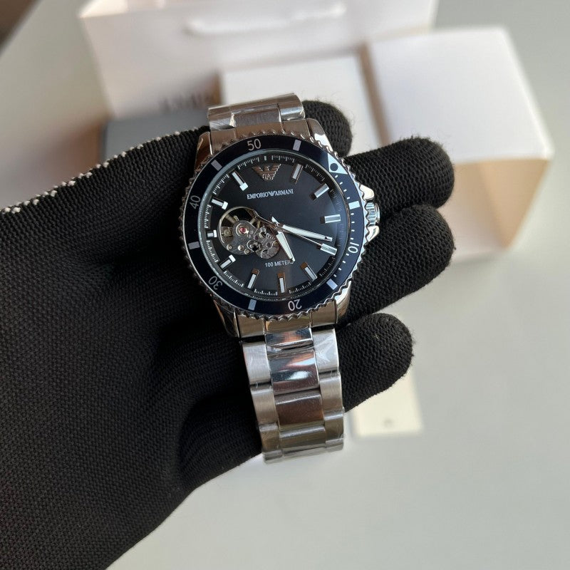 Emporio Arman i Automatic Crown AAA Silver Black