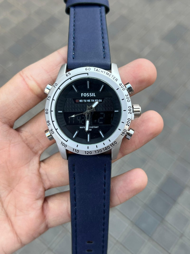 Fossi l Dual Time Blue