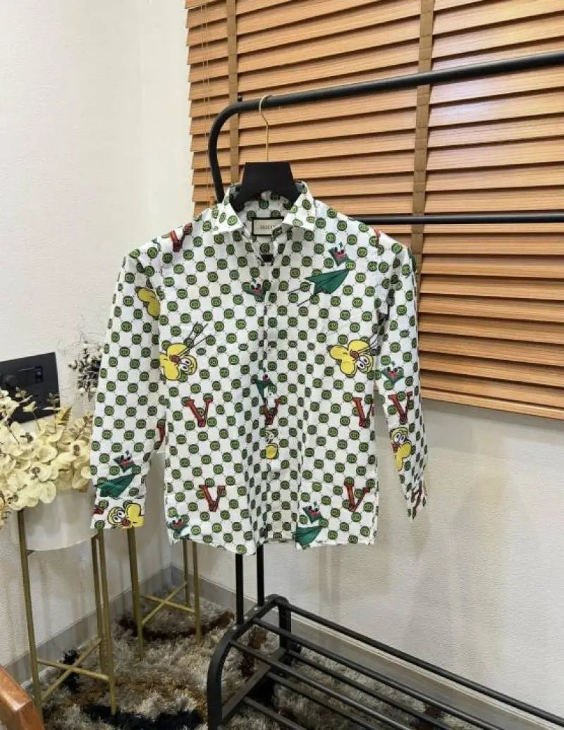 Gucc_i MonogRam. Printed Imported Premium Designer Shirt With OG Bo-x And Bag