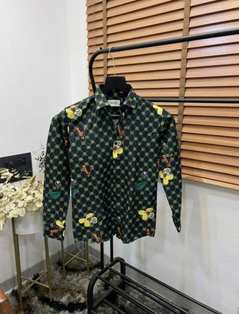 Gucc_i MonogRam. Printed Imported Premium Designer Shirt With OG Bo-x And Bag