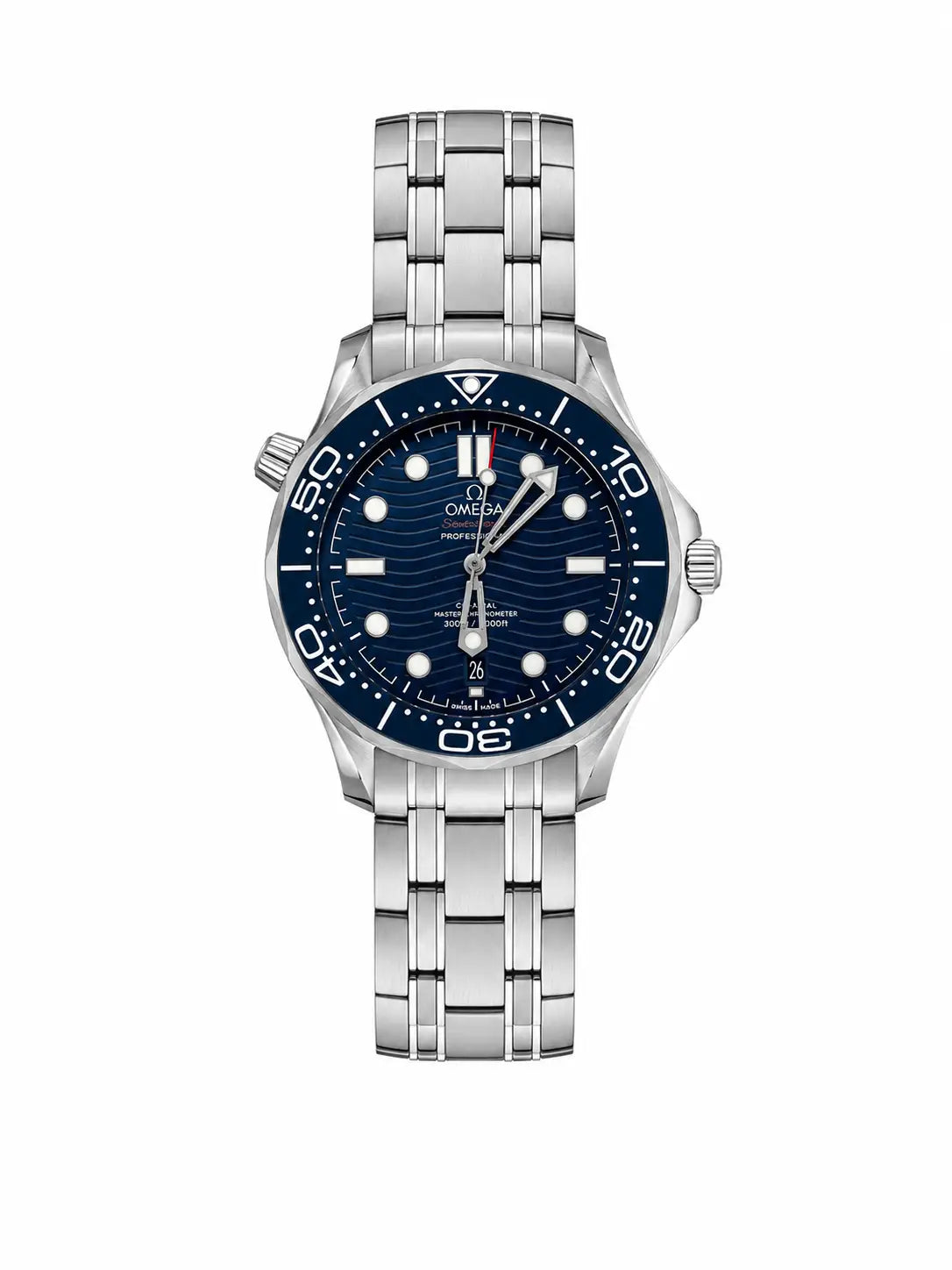Omeg_a Seamaster Diver 300m auto silver blue metal