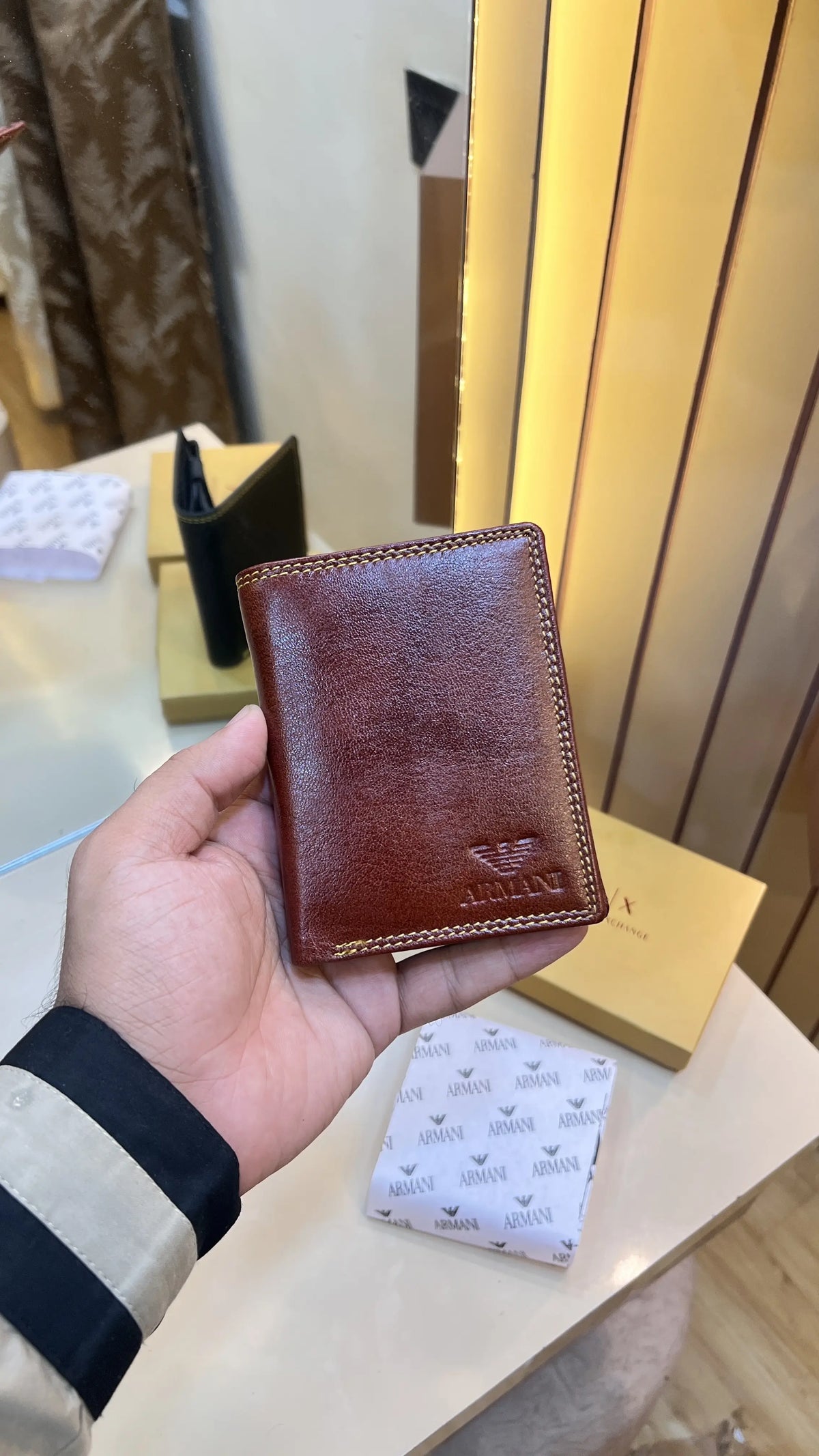 AX ARMANI EXCHANGE PREMIUM QUALITY IMPORTED WALLET WITH OG BOX
