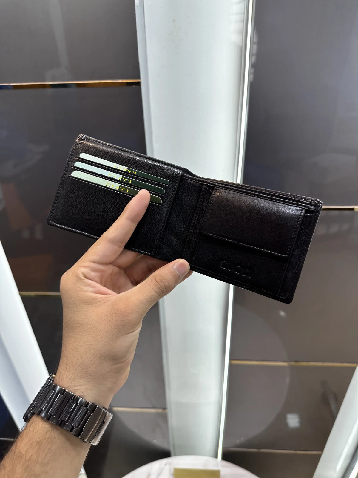 Gucc i Black Monogram Premium Wallet 3882