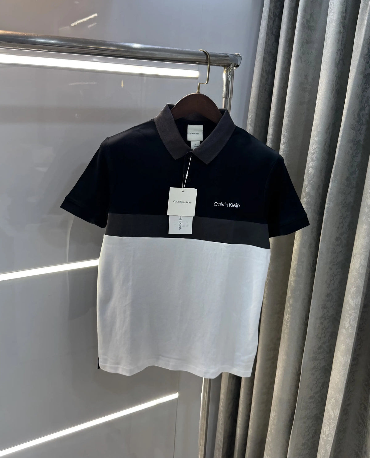 Calvin Klein Grey White Premium Polo T-Shirt