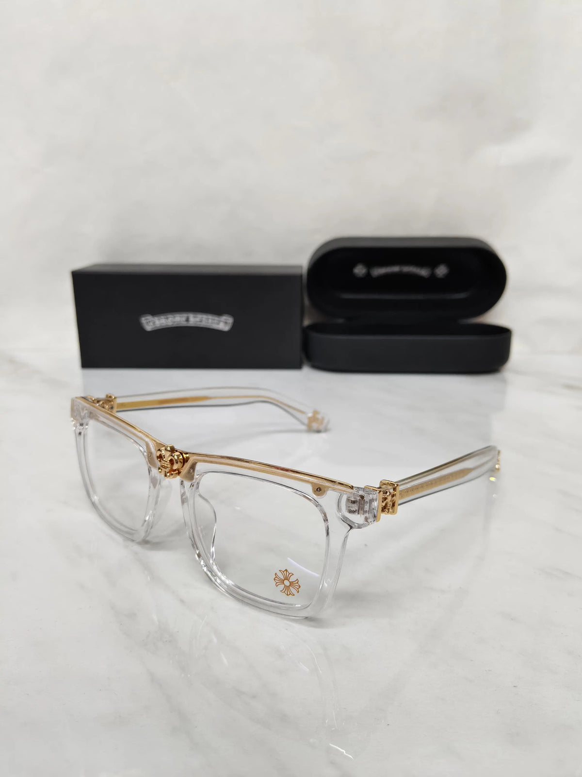 CHORME HEART 11068 WHITE GOLD METAL FRAME AAA+ QUALITY