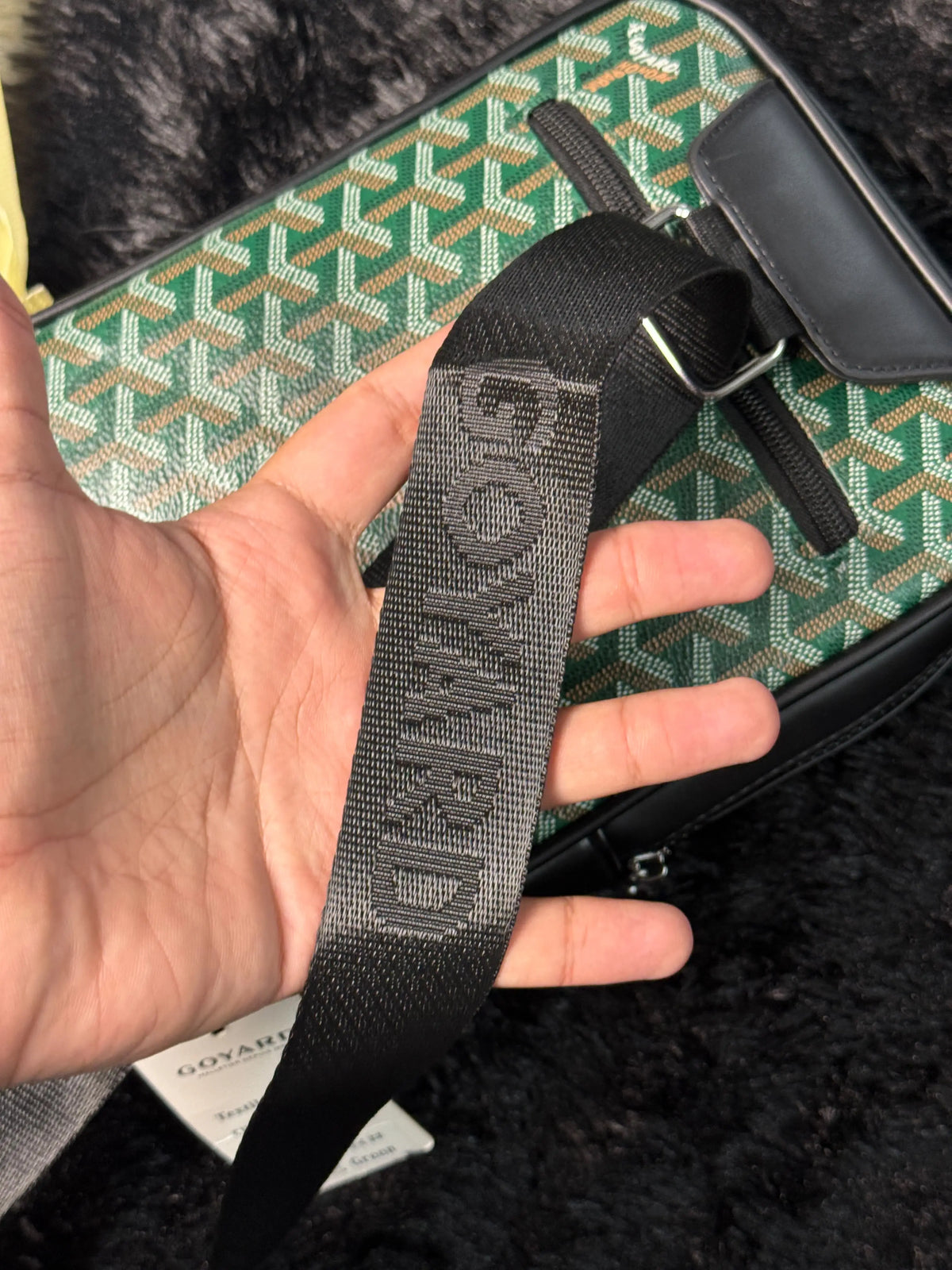 Goyard Alpin-style utility crossbody shoulder bag