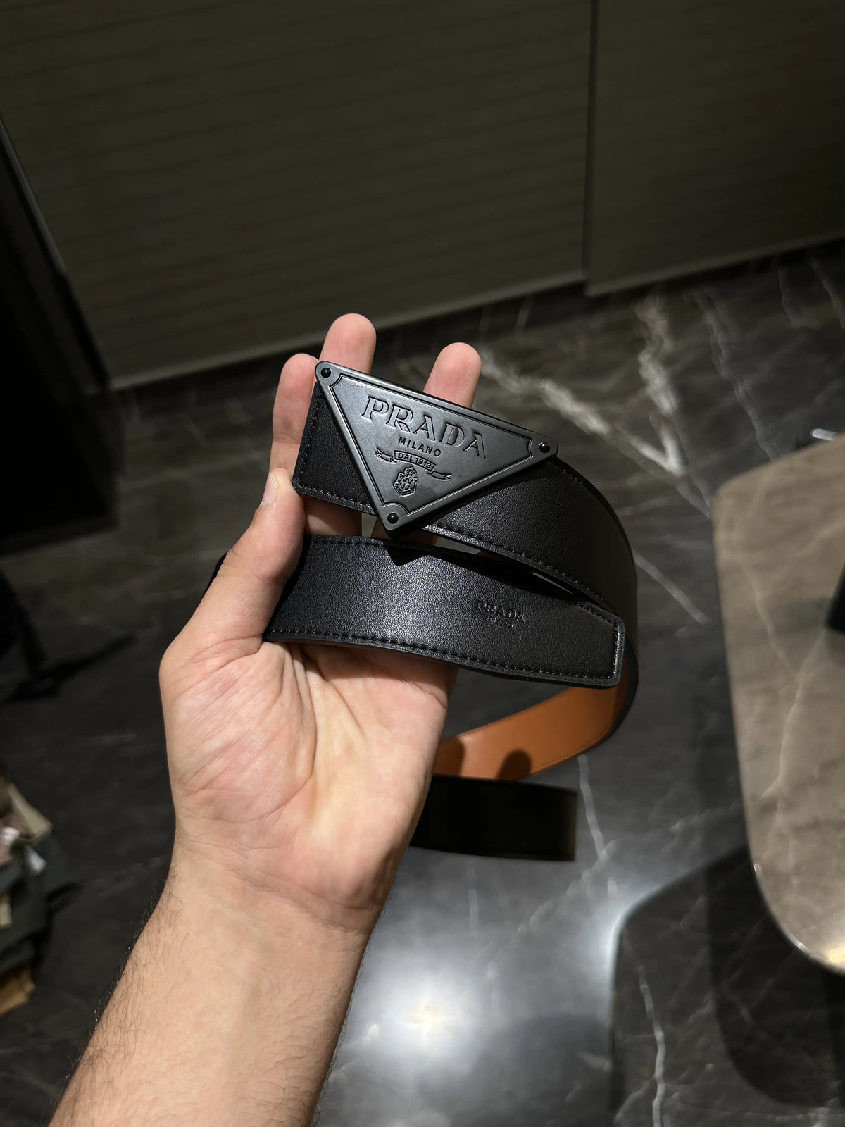 Prad a Premium Imported Reversible Belt Gold Black p909