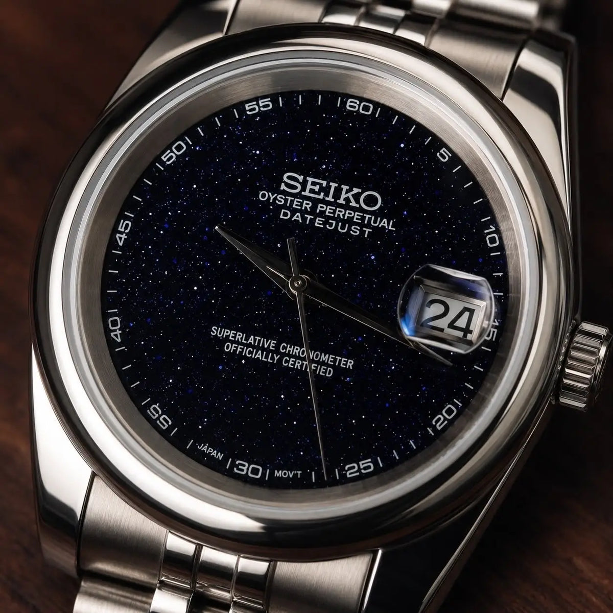 Seiko Galaxy Date Just Heavy Quality blue