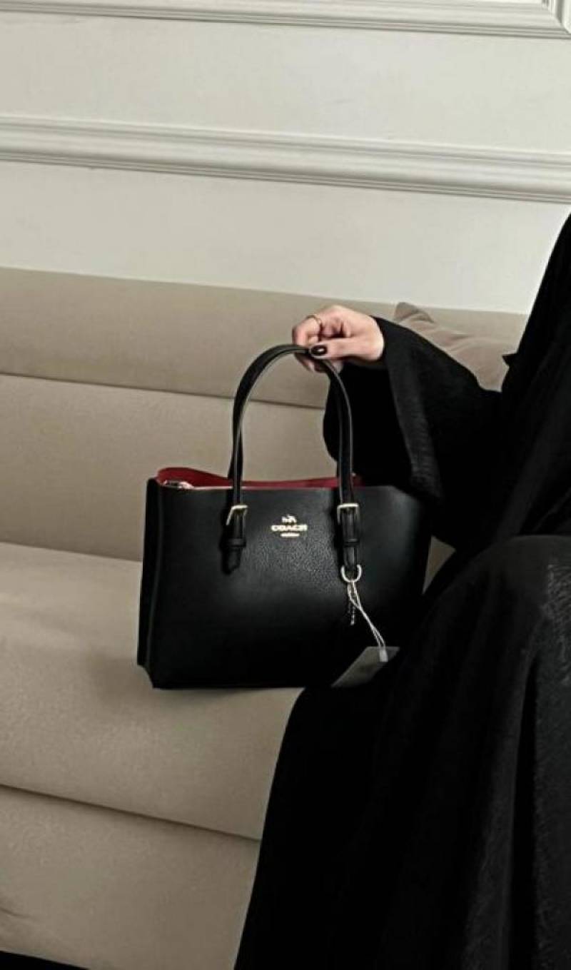 coac mollie pure 1.1 leather material Tote bag with dust cover 990