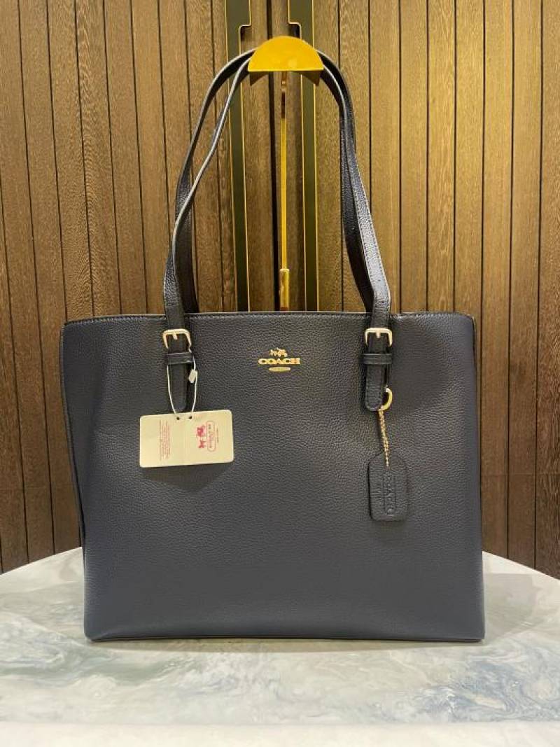 coac mollie pure 1.1 leather material Tote bag with dust cover 989