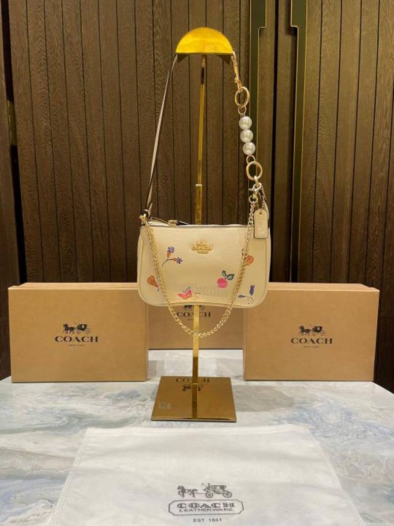 coac Nolita shoulder bag with pearl charm with box etc...981
