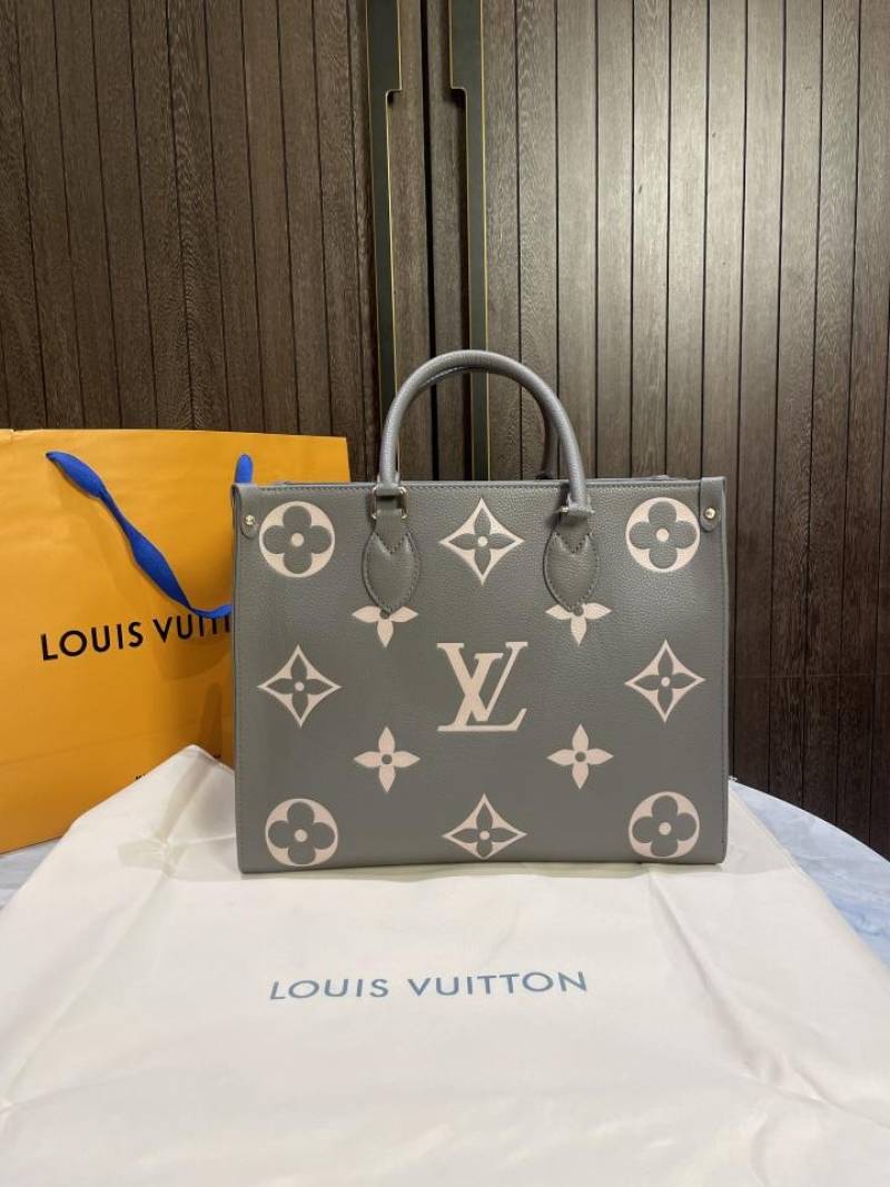 louiis vuitton onthego mm monogram empreinte giant with carry bag & dust cover 1005