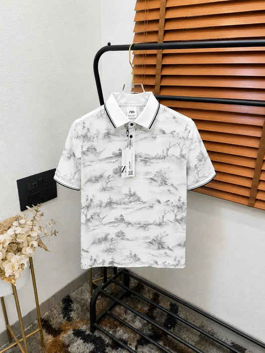 Zar_a Printed Very Premium Imported Polo T-shirt (DN 635)