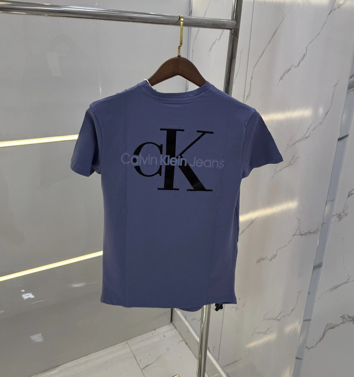 Calvin Klein Blue Logo Print Premium T-Shirt
