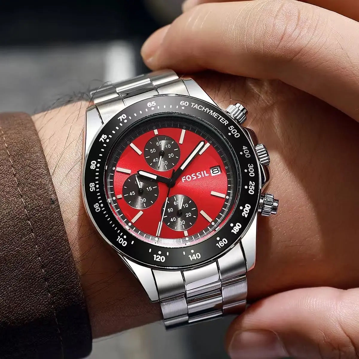 Fossi_l Black Chronograph Watch 202