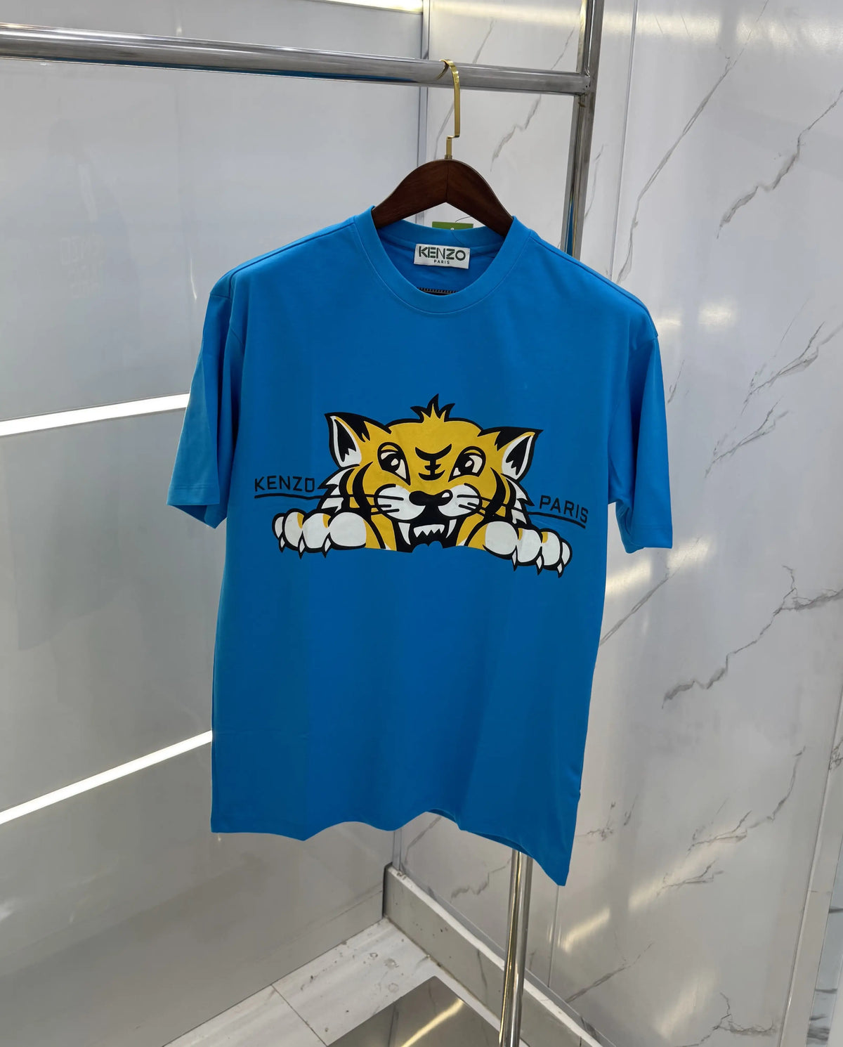 Kenzo Blue Printed Imported Oversized T-Shirt