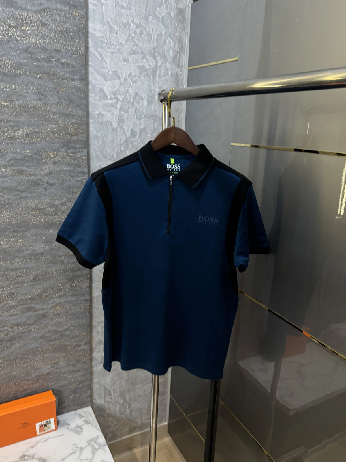 Hugo Bos s Bottle Green Logo Work Premium Polo T-shirt