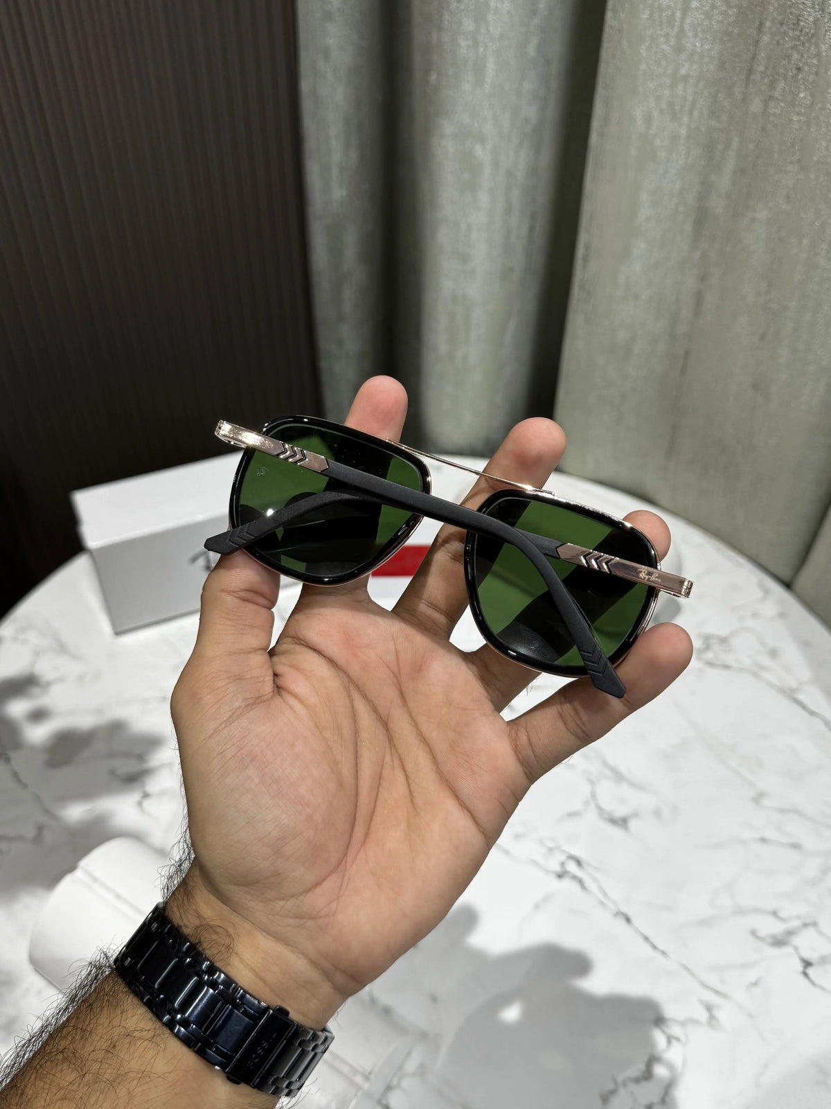 RayBan Gold Green Premium Shades