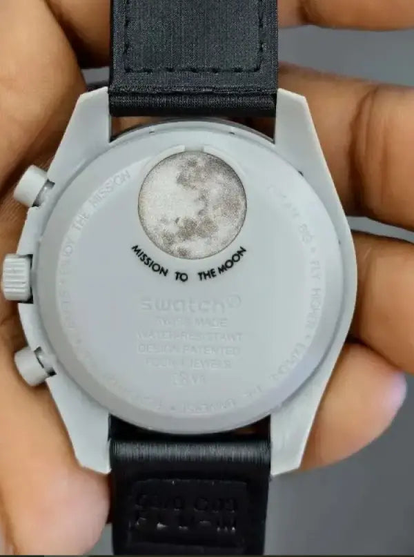 OMEGA_ SWATCH_SPEEDMASTER MOONSWATCH silver Black