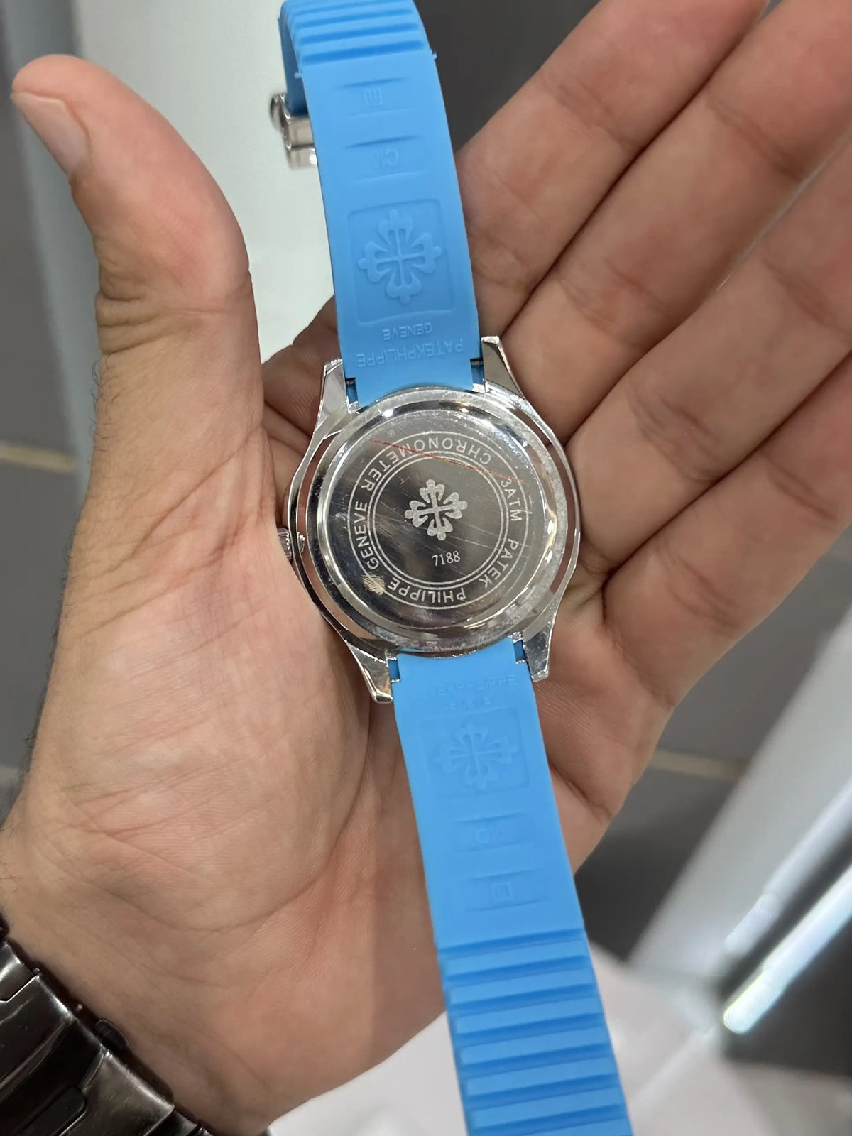 Patek Aquanaut Silver Blue Diamond Premium Watch