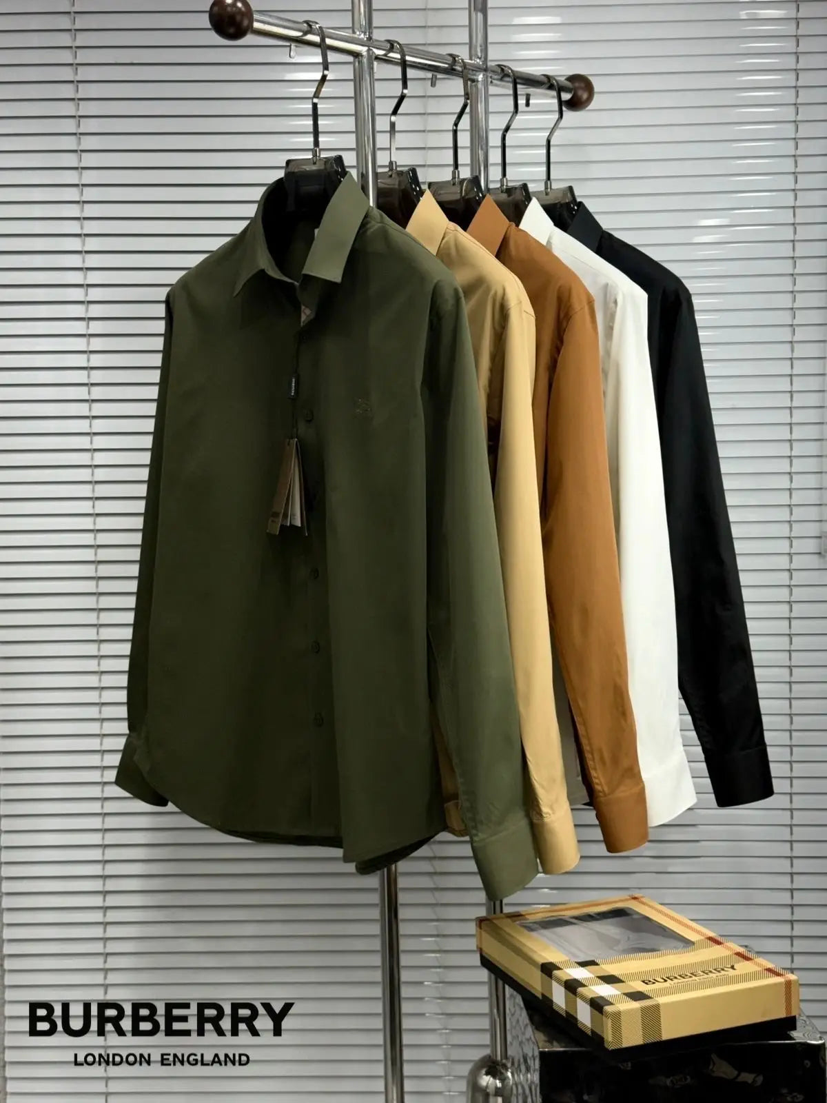 Burberr y Light brown Premium Shirt With Original Box