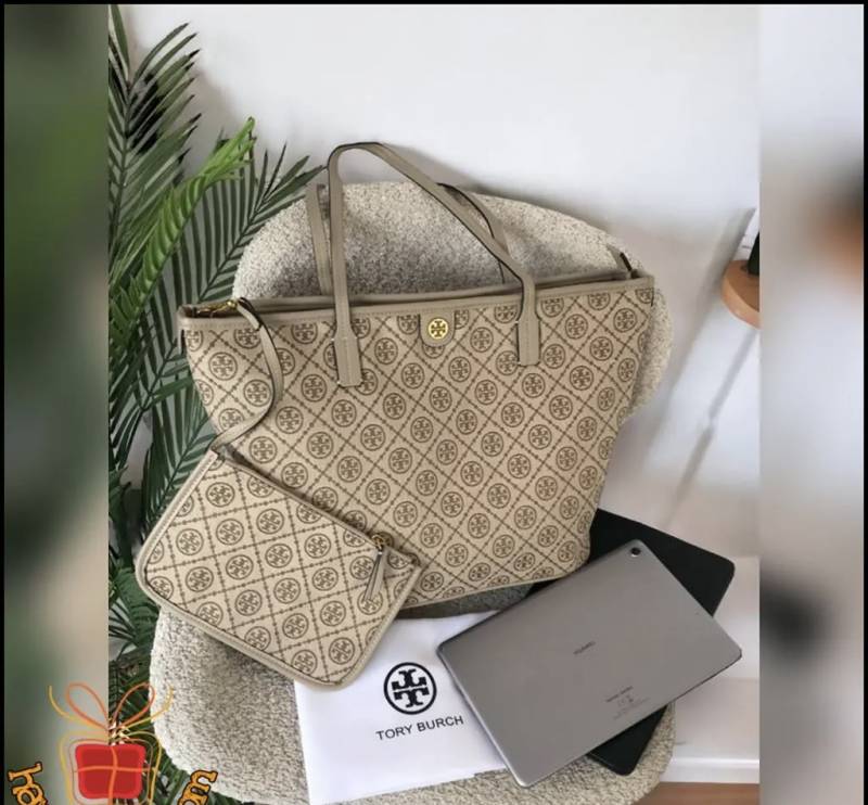TOR_Y BURCH MONOGRAM ZIP TOTE BAG - 2025