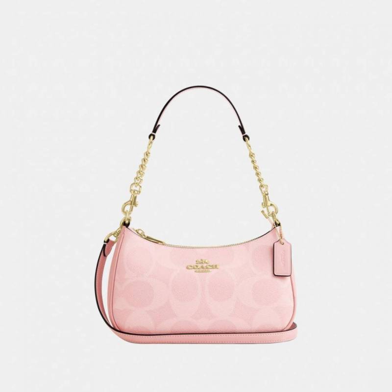 COAC TERI SHOULDER BAG SOFT PINK WITH BOX BILL & DUST BAG-C08821