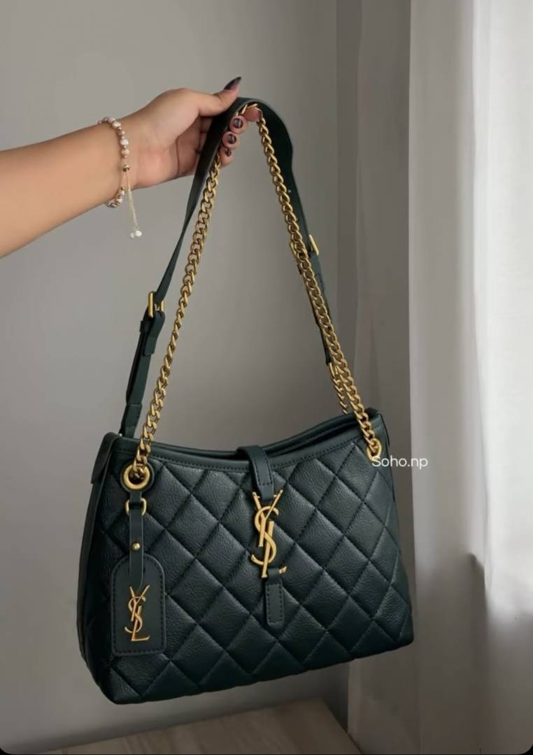 Ysl Saint Lauren Quilted Hobo Premium Quality With Dust Bag-8885