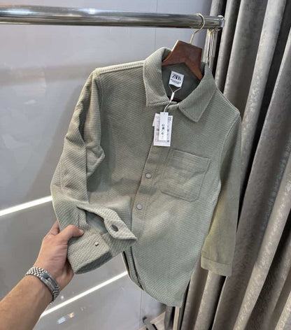 Zar a Pista Green Knitted Premium Shacket