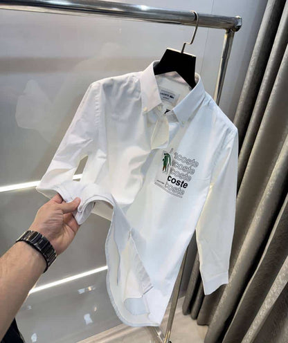 Lacost e White Logo Work Premium Shirt
