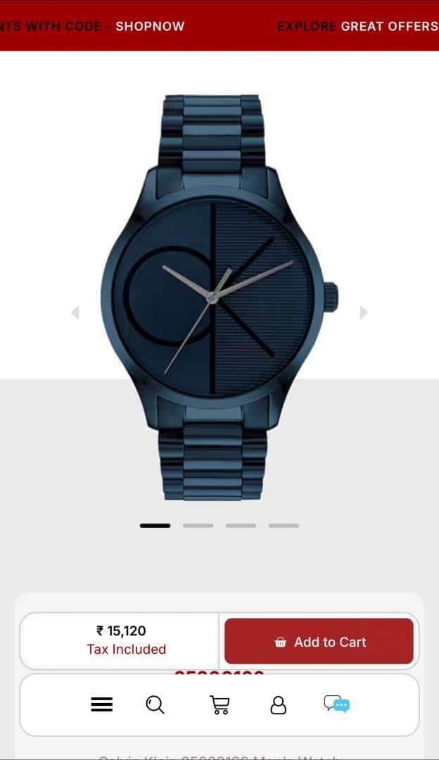 Calvin  KLeIn Royal Blue Quartz Premium Metal Watch